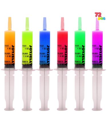 JOYIN 72 PCs 60ml Plastic Syringes 2 oz Easy-Grip Caps Reusable Container Tubes with Individually Wrapped & Caps