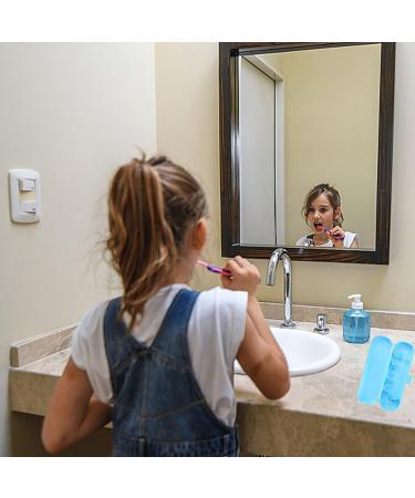 Ronoza Toothbrush Case Set - 2 Travel Toothbrush Holders for Camping Hiking & Business Trips - White & Blue Toothbrush Box - Buy Online on GoSupps.com