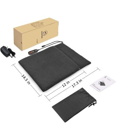 Comfier 2-in-1 Foot Warmer & Heating Pad | Large Washable Size, 12V Safety Voltage | Auto Shut Off, Feet Warmer for Women & Men | Heating Blanket for Cramps - Dark Gray - Buy Online on GoSupps.com