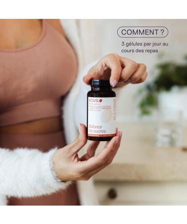 SOVA - Balance Your Sugars - Food Supplement - Blood Glucose Control - Based On Plant Extract N-Acetyl-L-Cysteine & Chromium - Made In France - 90 Capsules - Buy Online on GoSupps.com
