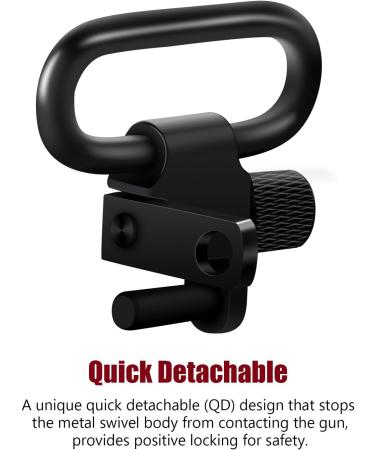 Braudel 1.25 Tri-Lock Sling Swivels - Heavy Duty Sling Attachment Mounts for Rifle/Shotgun - Quick Detachable - 2 PCS 1 Inch - Buy Online on GoSupps.com