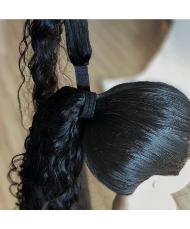 Ponytail Extension 12-26inch Remy Hair Clip In Curly Ponytail Hairpieces for Black Women Wrap Around Ponytail Extensions Peruvian Natural Wave Ponytail Human Hair Ponytail Hair Extension(120g 18 inch) 120g 18 inch - Buy Online on GoSupps.com