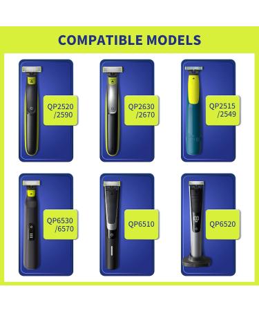 YINKE Guide Comb Guards + Storage Cases for Philips OneBlade Pro - 1, 2, 3, 5mm Stubble Combs with Skin and Body Comb - Compatible with Qp2520, Qp2530, Qp2620, Qp2630, Qp6510, Qp6520 Trimmers - Buy Online on GoSupps.com