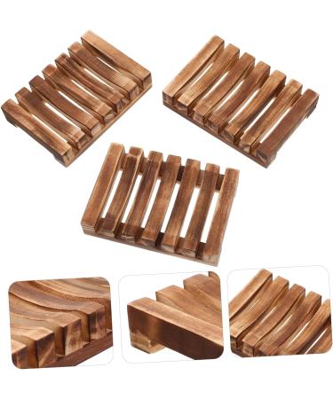 Amosfun 6 Pcs Wooden Soap Dish Coaster Holder Sink Sponge Holders Wooden Stand Toilet Soap Shower Soap Dish Wood Soap Case Shower Rod Holders Sponge Soap Sponge Sink Holder Hollow Soap Box - Buy Online on GoSupps.com