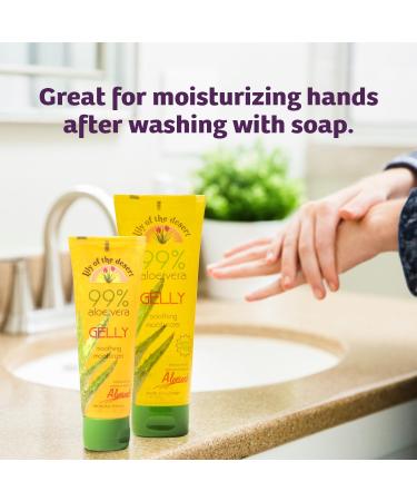 Lily Of The Desert Gelly Moisturizer - 99% Organic Aloe Vera Gel for Skin & Sunburn Relief | After Sun Care | 8 Fl Oz (Pack of 2 - Buy Online on GoSupps.com