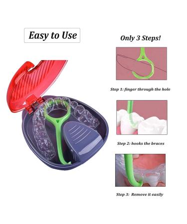 Wenplus 4-Piece Aligner Removal Tool Kit for Invisible Braces - Easy Invisible Braces Removal Hooks - White - Buy Online on GoSupps.com