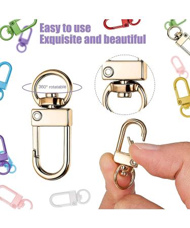 Colorful Metal Lobster Clasp Hooks with Key Rings - 12 Colors (36 Pieces) | DIY Bag Key Chains & Jewelry Making Accessories - Buy Online on GoSupps.com