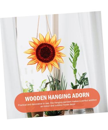 ABOOFAN Sunflower Listing Emblems Wooden Decor Flowers Front Porch Sunflower Wall Art Household Decorations - Buy Online on GoSupps.com