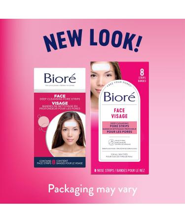 Bior Deep Cleansing Pore Strips for Instant Facial Pore Unclogging and Blackhead Removal (8 Count) Face Strips 8 count (Pack of 1) - Buy Online on GoSupps.com
