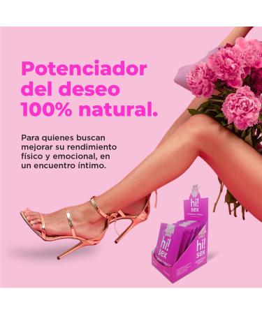 Hi!Sex Natural aphrodisiac with maca tribulus and ginseng by sexief Increases libido and sexual energy and testosterone in men and women Box of 10 sachets x 4 capsules - Buy Online on GoSupps.com