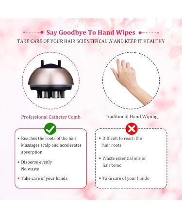 2 in 1 Scalp Massage Brush & Hair Applicator Bottle | Head Massager & Liquid Comb for Hair Treatment & Essential Oils - Buy Online on GoSupps.com