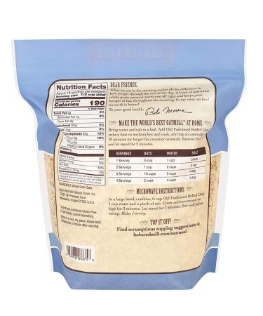 Bob's Red Mill Gluten Free Old Fashion Rolled Oats - 3 Pack (32 oz each) - Buy Online on GoSupps.com