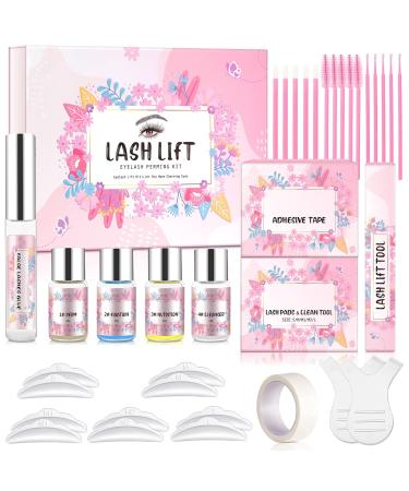 Lash Lift and Eyelash Perming Kit Long-Lasting Eyelash Curling at-Home Eyelash Perm Kit for Lifting and Volumizing Safe and Gentle Formula for All Lash Types