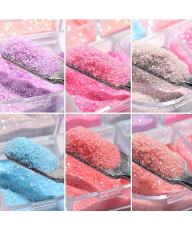 6 Grids Ultrafine Glitter Glow Luminous Nail Art Powder - Glow in The Dark - Buy Online on GoSupps.com