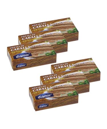 diamir Lot 6x Mackerel fillets in escabeche - Box 90g