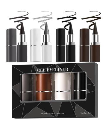 Waterproof Eyeliner Pencil Smudge-Proof Makeup Long-Lasting Matte Finish Smooth Glide Application High-Pigment Formula Black/Brown/Blue Daily Wear Travel-Friendly