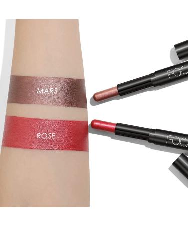 2 Pack Cream Eyeshadow Stick Set - Long-Lasting Waterproof Matt & Shimmering Makeup - Smoky Rose Blossom (0311) - International Shipping Available - Buy Online on GoSupps.com