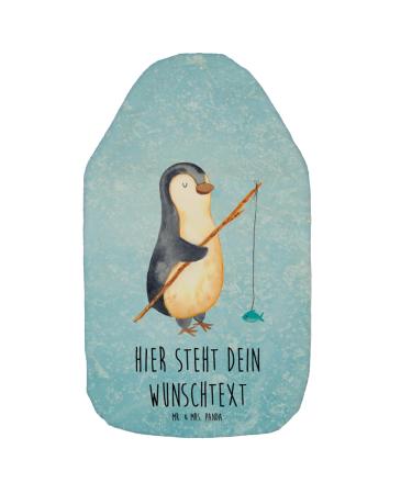 Mr. & Mrs. Panda Penguin Angler heat bottle - personalized gifts heat bottle cover with names dreamy grain pillows with blue personalized