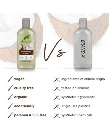 Dr Organic Virgin Coconut Oil Shampoo - 265ml | Natural, Vegan, Cruelty Free | Paraben & SLS Free, Hydrating Formula - Buy Online on GoSupps.com