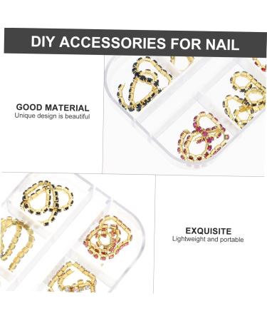 Housoutil 1 Box Nail Art Accessories Rhinestone Nail Chain Faux Nails Fingernail Ornaments Gold Nail Rhinestones Chain Nail Chain Decors Nail Decor Manicure Copper Bead Chain Punk Zinc Alloy 13.1X5.5X1CM Colorful - Buy Online on GoSupps.com