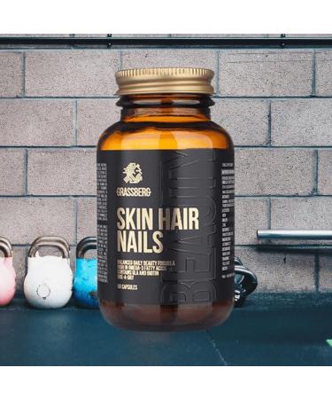 SIA GRASSBERG Grassberg Skin Hair Nails 60 Caps Unflavoured Vitamins minerals & health Unflavoured 60 capsules - Buy Online on GoSupps.com