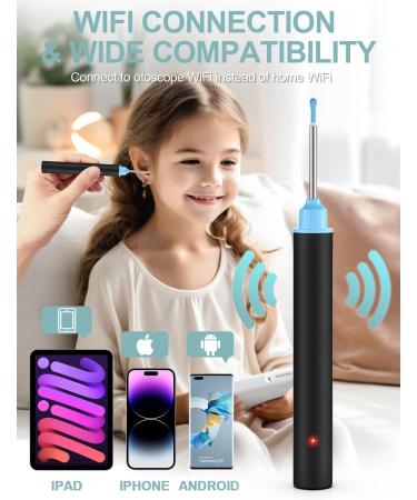 Buy 3.5mm WiFi Wireless Digital Otoscope - 21 Piece Set 1920p HD Ear Endoscope with 6 LED Lights for Kids Adults & Pets - iOS/Android Compatible - Blue - Buy Online on GoSupps.com