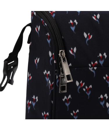 Famido Baby Bottle Thermal Bag - Waterproof Insulation Tote for Breast Milk Storage (Floral Black) - Buy Online on GoSupps.com