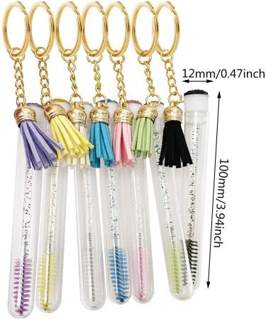 Eyelash Brush Tube with Keychain | Eyelash Diamond Empty Mascara Wand Tube Eyelash Brush - Eyebrow Applicator Lash Extension Supplies for Women Pengzi - Buy Online on GoSupps.com