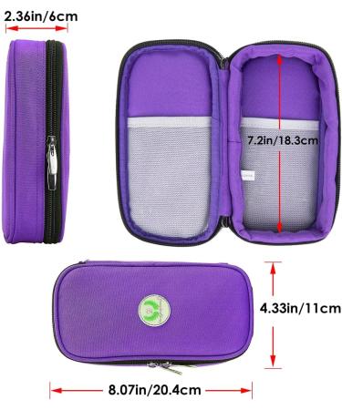 Youshares Insulin Cooling Bag - Portable Diabetic Cooler for Insulin Pens with 2 Ice Packs (Purple) | Ideal for Diabetes Medication Storage - Buy Online on GoSupps.com