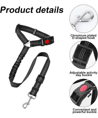 Adjustable Dog Car Seat Belt & Safety Harness - Buckling Accessory for Back Seat & Trunk - International Shipping - Buy Online on GoSupps.com