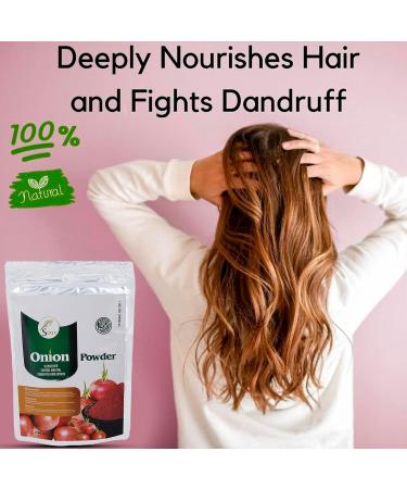 SVATV Poudre D'oignon | Onion Powder | Allium Cepa | Apaise Le Cuir Chevelu | Stimule La Croissance De Nouveaux Cheveux | Taille - 227g - Buy Online on GoSupps.com