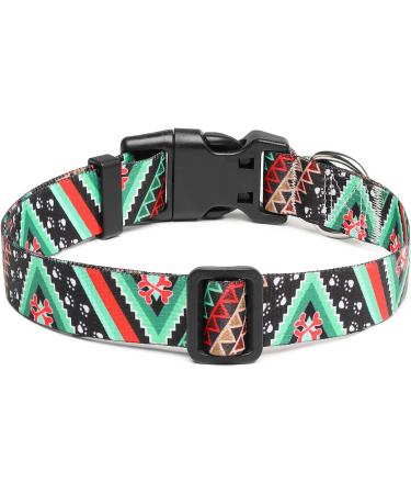 Mercano Adjustable Dog Collar - Soft Nylon Comfortable & Stylish Patterned Collar for Small & Medium Dogs - Ethnic Green (M) - Buy Online on GoSupps.com