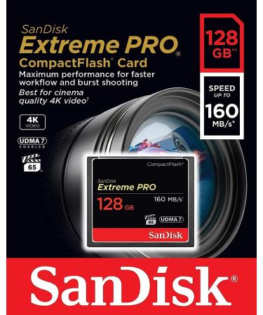 SanDisk Extreme PRO CF Memory Card UDMA 7 128GB - Up to 160MB/s Speed - Buy Online on GoSupps.com