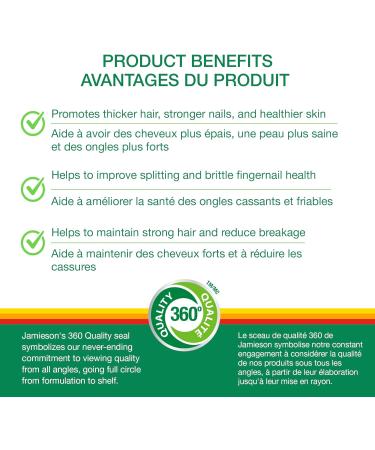 Jamieson High Potency Biotin Gummies 100 Count - Buy Online on GoSupps.com