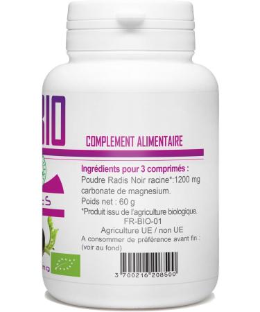 Organic Black Radish - 400 mg - 120 tablets - Buy Online on GoSupps.com