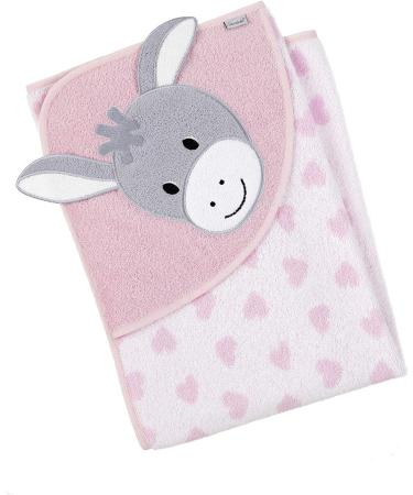 Buy Sterntaler Emmi Girl Hooded Bath Towel - Pink Donkey 80x80 cm for Babies Ships Internationally - Buy Online on GoSupps.com