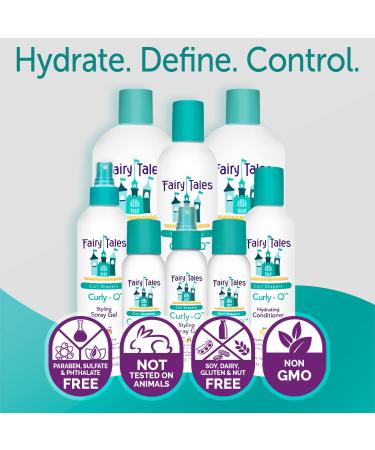 Fairy Tales Curly Q Daily Kids Shampoo & Conditioner - Hydrating Set for Curly Hair | Paraben, Sulfate, Gluten, Nut Free - Buy Online on GoSupps.com