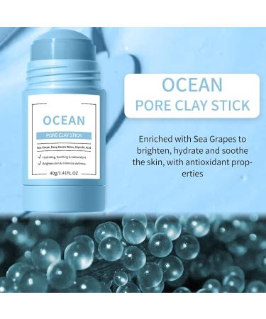 Cleansing Mud Mask Stick | Sea Grape Mud Mask Stick | Reduce Blackheades Control Oil Improve Facial Dullness | Moisturising Clay Stick for Women 40g - Buy Online on GoSupps.com