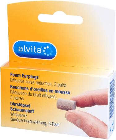 Alvita Foam Earplugs (6 Pairs) - Ultimate Comfort & Noise Reduction for Sleep Travel & Work - Buy Online Internationally - Buy Online on GoSupps.com