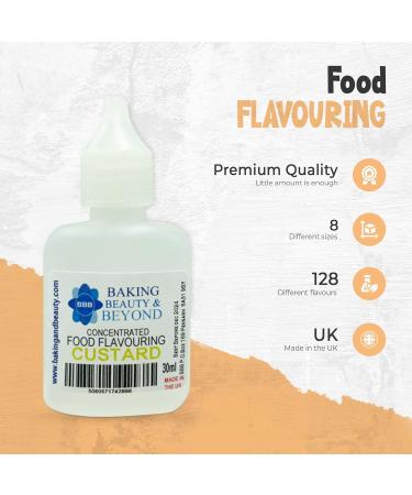 Baking Beauty and Beyond Concentrated Food Flavouring Oil - Dozen of Professional Quality Food Grade Flavouring Oil for Candy Making Baking Cooking Lip Balm and Lip Gloss - Custard (30ml) - Buy Online on GoSupps.com