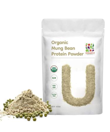 UNLEASH'D ORGANIC Organic Mung Bean Protein Powder 16 oz 100% Pure Plant-Based Protein, Rich in Vitamins, Minerals & Fiber