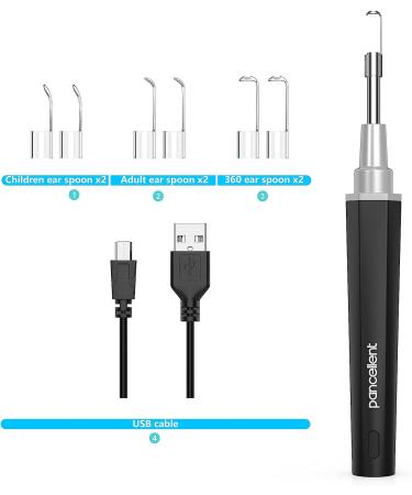 Pancellent Digital Otoscope Camera with Ear Wax Removal Tools - Ear Scope for iPhone, iPad, Android Smart Phone (Basic Edition Black) - Buy Online on GoSupps.com