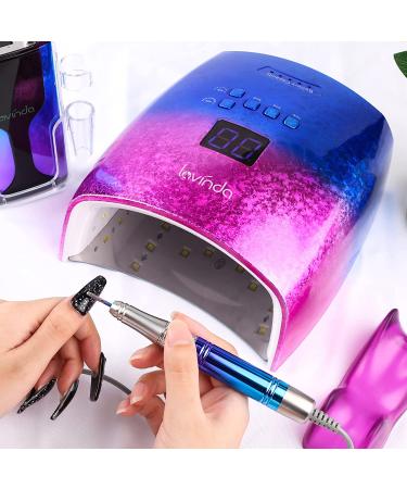 Lavinda 48W Rechargeable UV LED Nail Lamp - Cordless & Wireless Professional Nail Dryer for Acrylic Gel Nails - Multicolor - Buy Online on GoSupps.com