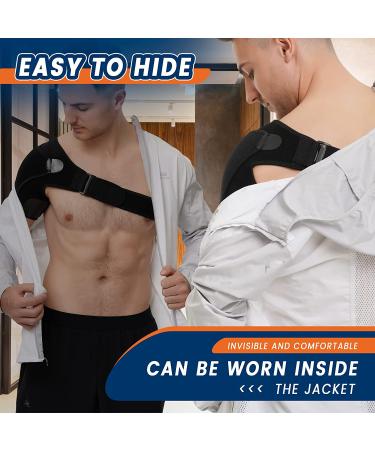 Shoulder Brace for Men and Women - Pain Relief Support and Compression for Torn Joint, Tendonitis, Bursitis - Neck Stabilizer for Dislocated Subluxation - Left and Right Arm - Black - Buy Online on GoSupps.com