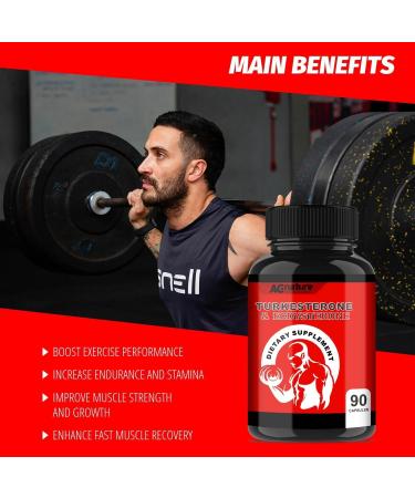 AG Nature Natural Supplement Turkesterone Beta Ecdysterone 90 Capsules 600 mg | Physical Wellness - Buy Online on GoSupps.com