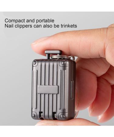 Thick Nail Clippers Folding Nail Clippers | Stainless Steel Nail Clippers Keychain Foldable - Fashion Accessories for Manicure Trimmer Nails Toenails School Travel Black L - Buy Online on GoSupps.com