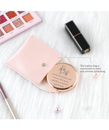 Dyukonirty Friendship Rose Gold Compact Mirror - Perfect Mother's Day, Christmas & Graduation Gift for Women - Buy Online on GoSupps.com