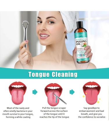Coconut Oil Pulling Mouthwash - Mint Oil for Teeth Whitening & Fresh Breath | Natural Essential Oils | Alcohol Free 237ml - Buy Online on GoSupps.com