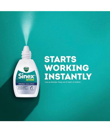 Vicks Sinex Severe Nasal Spray 0.50 oz - Pack of 3 | Fast-Acting Congestion Relief - Buy Online on GoSupps.com