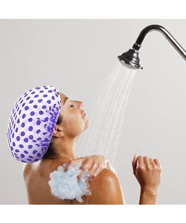 Jiusike Large Waterproof Hair Bath Cap - Reusable Silicone Shower Cap for Extra Hair Care | Multicolor One Size - Buy Online on GoSupps.com